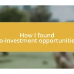 How I found co-investment opportunities