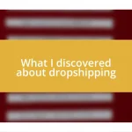 What I discovered about dropshipping